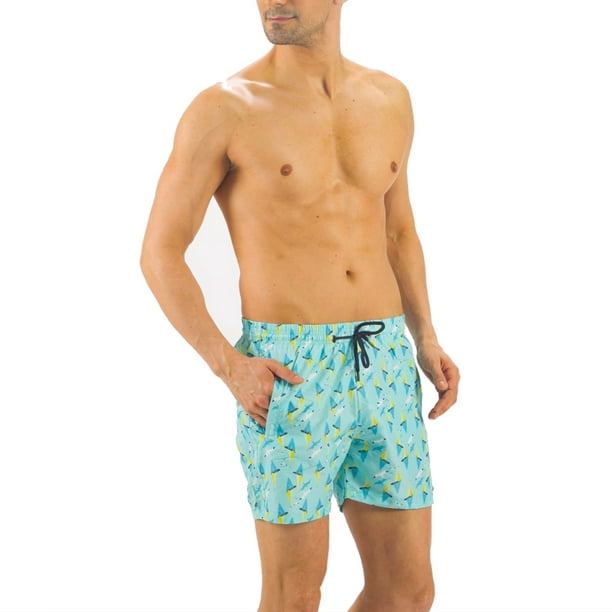 Mens Swim Trunks North American Wildlife Abstract Ocean Quick Dry Beach Board Shorts with Mesh Lining 